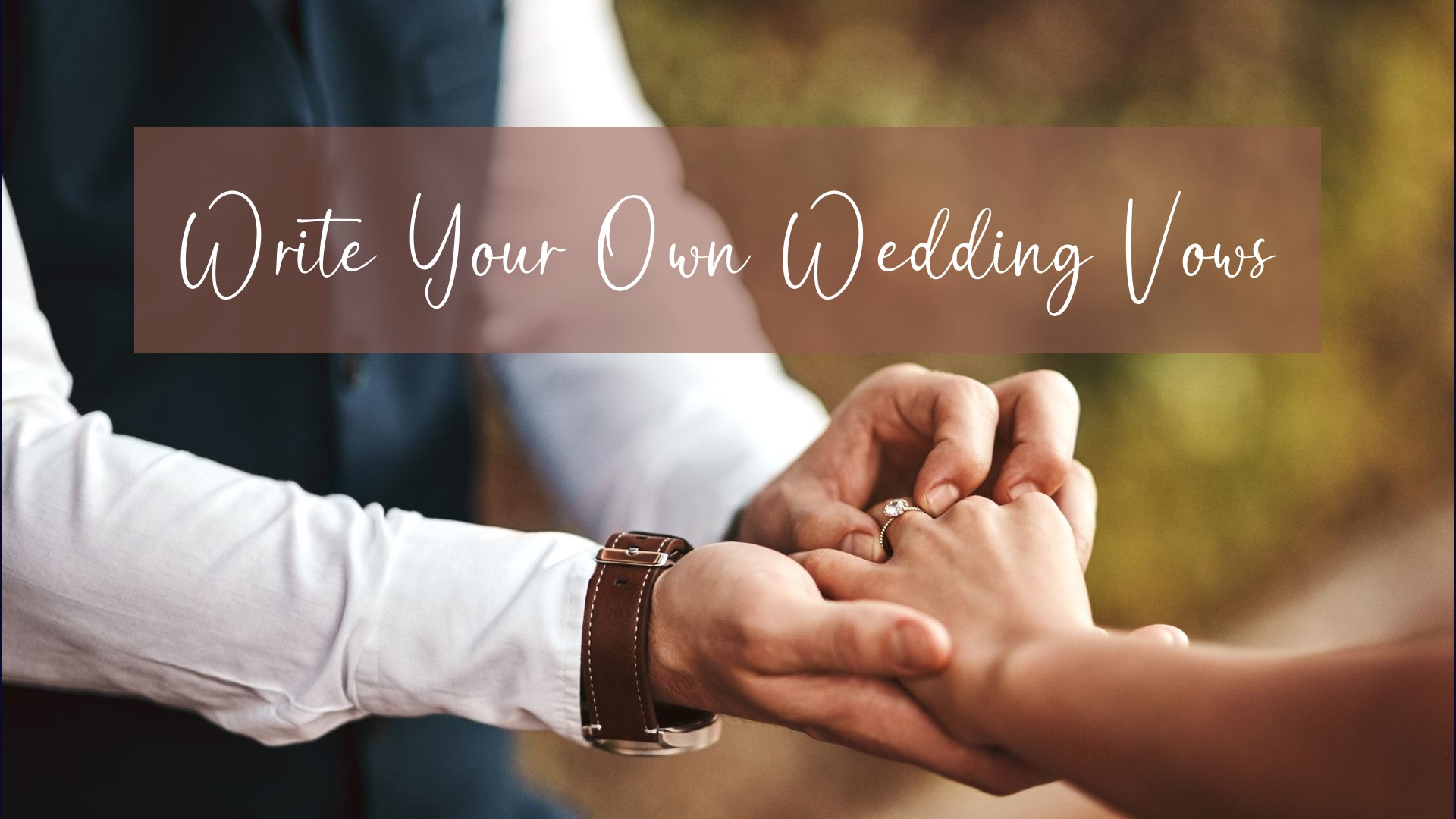 Renewal of Vows Post Wedding couple exchanging vows